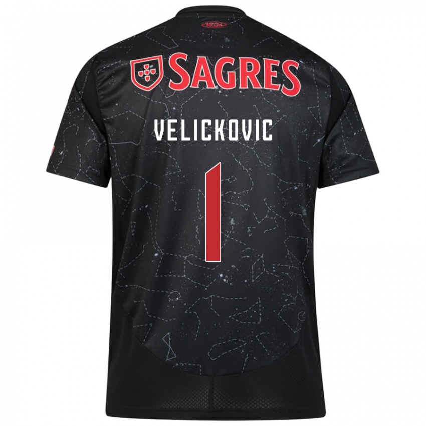 Niño Camiseta Luka Velickovic #1 Negro Rojo 2ª Equipación 2024/25 La Camisa Chile