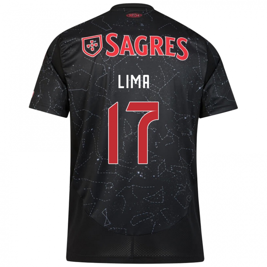 Niño Camiseta Ivan Lima #17 Negro Rojo 2ª Equipación 2024/25 La Camisa Chile