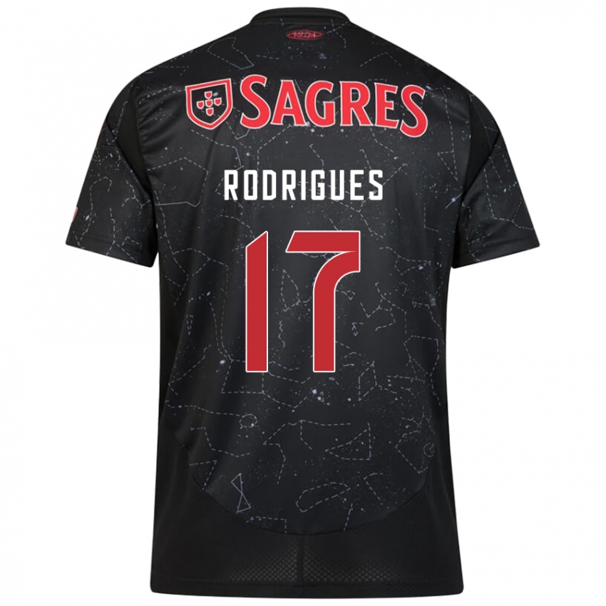 Niño Camiseta Tiago Rodrigues #17 Negro Rojo 2ª Equipación 2024/25 La Camisa Chile