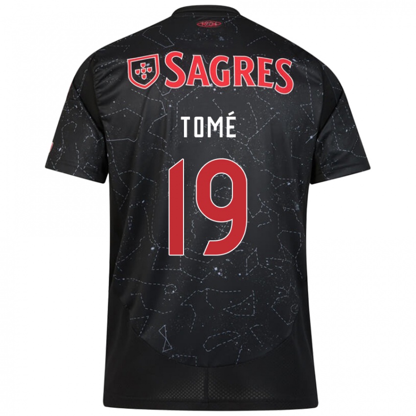 Niño Camiseta Olivio Tomé #19 Negro Rojo 2ª Equipación 2024/25 La Camisa Chile