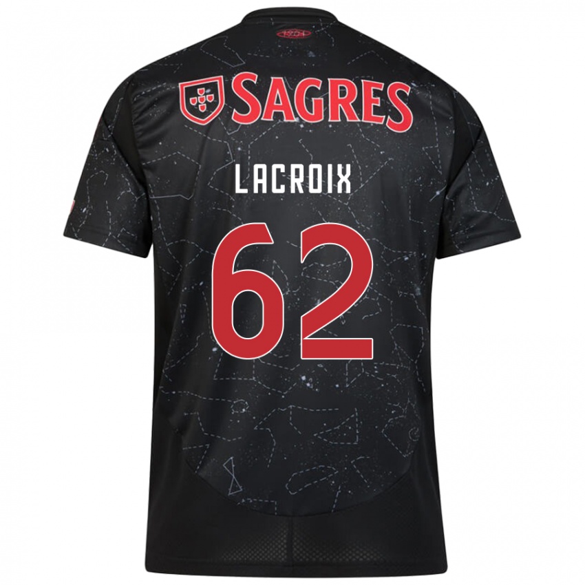 Niño Camiseta Lenny Lacroix #62 Negro Rojo 2ª Equipación 2024/25 La Camisa Chile