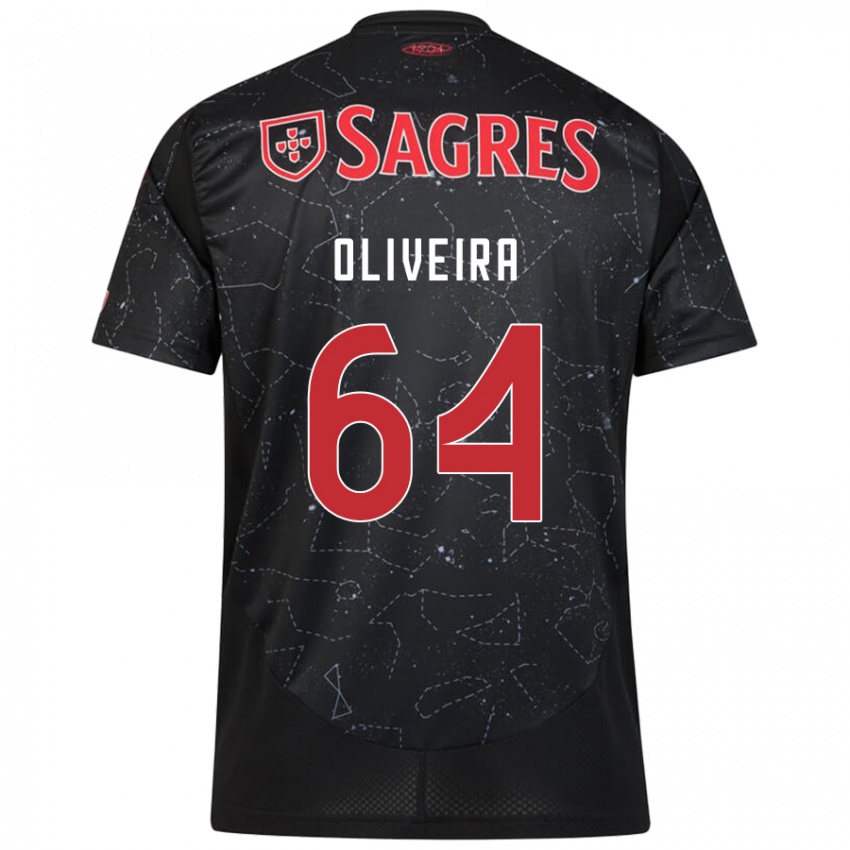 Niño Camiseta Gonçalo Oliveira #64 Negro Rojo 2ª Equipación 2024/25 La Camisa Chile