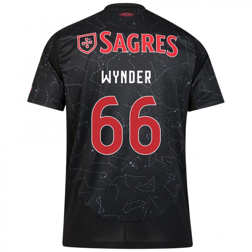 Niño Camiseta Joshua Wynder #66 Negro Rojo 2ª Equipación 2024/25 La Camisa Chile