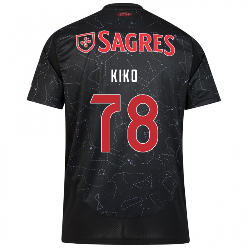 Niño Camiseta Kiko #78 Negro Rojo 2ª Equipación 2024/25 La Camisa Chile