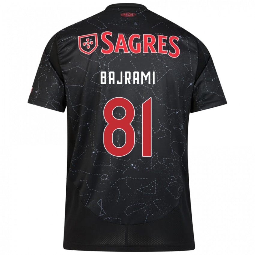 Niño Camiseta Adrian Bajrami #81 Negro Rojo 2ª Equipación 2024/25 La Camisa Chile