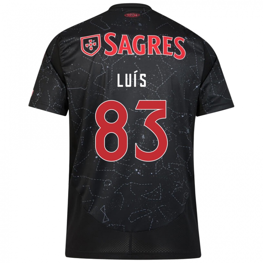 Niño Camiseta Rafael Luís #83 Negro Rojo 2ª Equipación 2024/25 La Camisa Chile