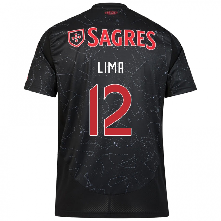 Niño Camiseta Thaís Lima #12 Negro Rojo 2ª Equipación 2024/25 La Camisa Chile