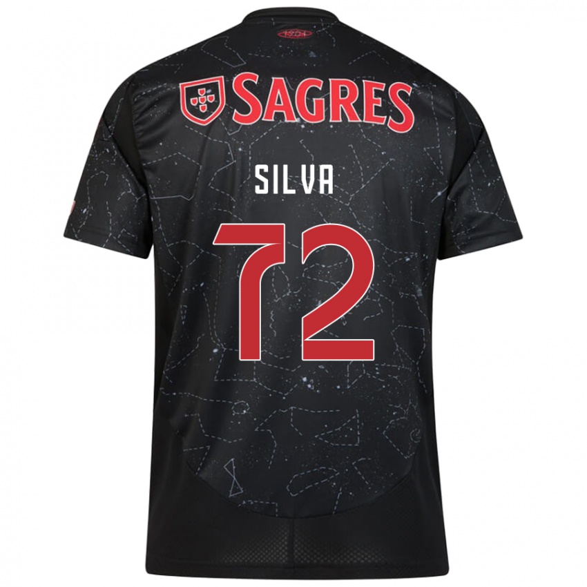 Niño Camiseta Matilde Silva #72 Negro Rojo 2ª Equipación 2024/25 La Camisa Chile