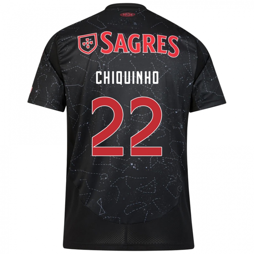 Niño Camiseta Chiquinho #22 Negro Rojo 2ª Equipación 2024/25 La Camisa Chile