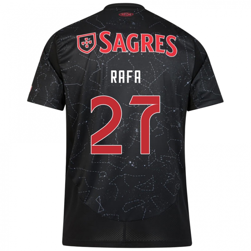 Niño Camiseta Rafa #27 Negro Rojo 2ª Equipación 2024/25 La Camisa Chile