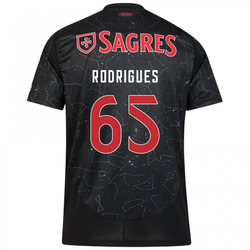 Niño Camiseta Rafael Rodrigues #65 Negro Rojo 2ª Equipación 2024/25 La Camisa Chile