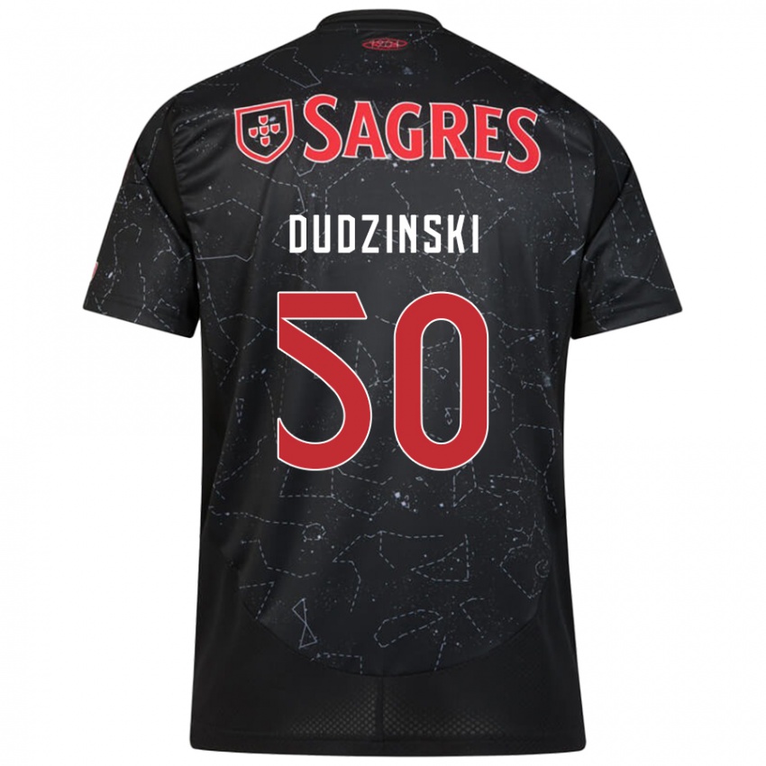 Niño Camiseta Marcel Dudzinski #50 Negro Rojo 2ª Equipación 2024/25 La Camisa Chile