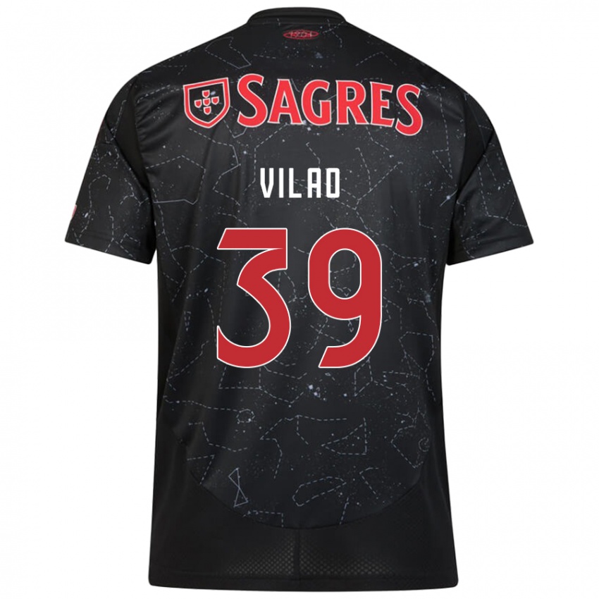 Niño Camiseta Carolina Vilao #39 Negro Rojo 2ª Equipación 2024/25 La Camisa Chile