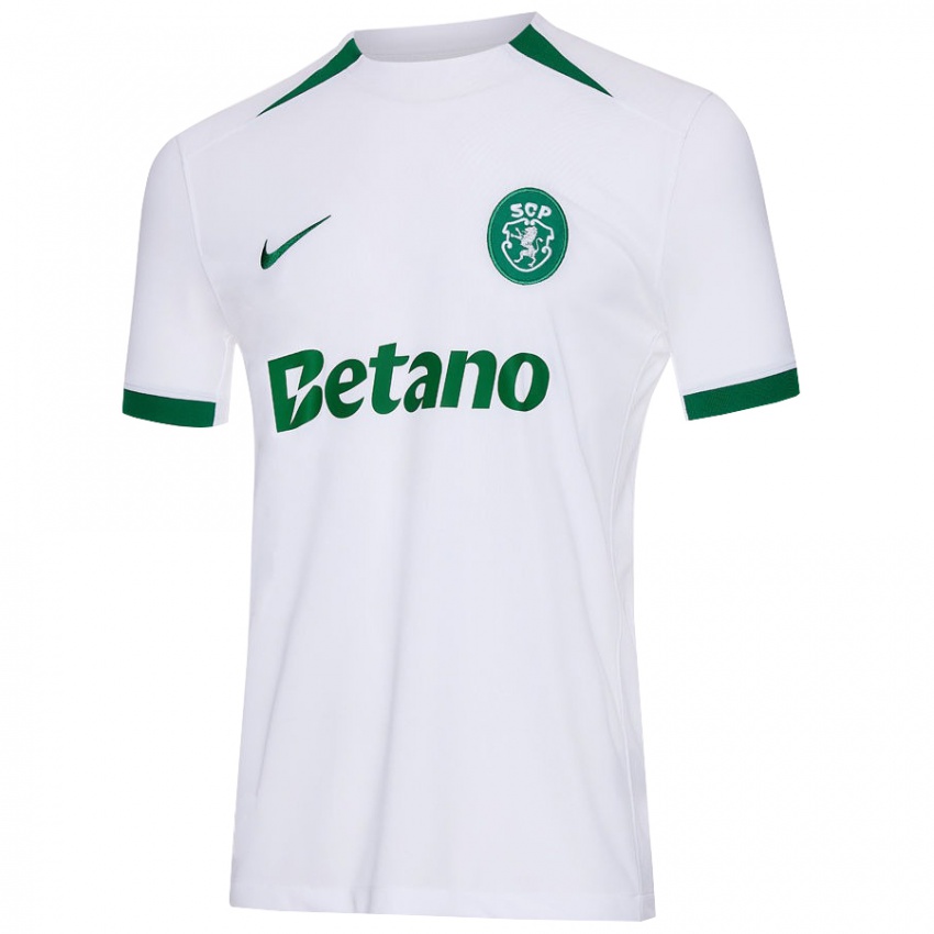 Niño Camiseta Pedro Gonçalves #8 Blanco Verde 2ª Equipación 2024/25 La Camisa Chile