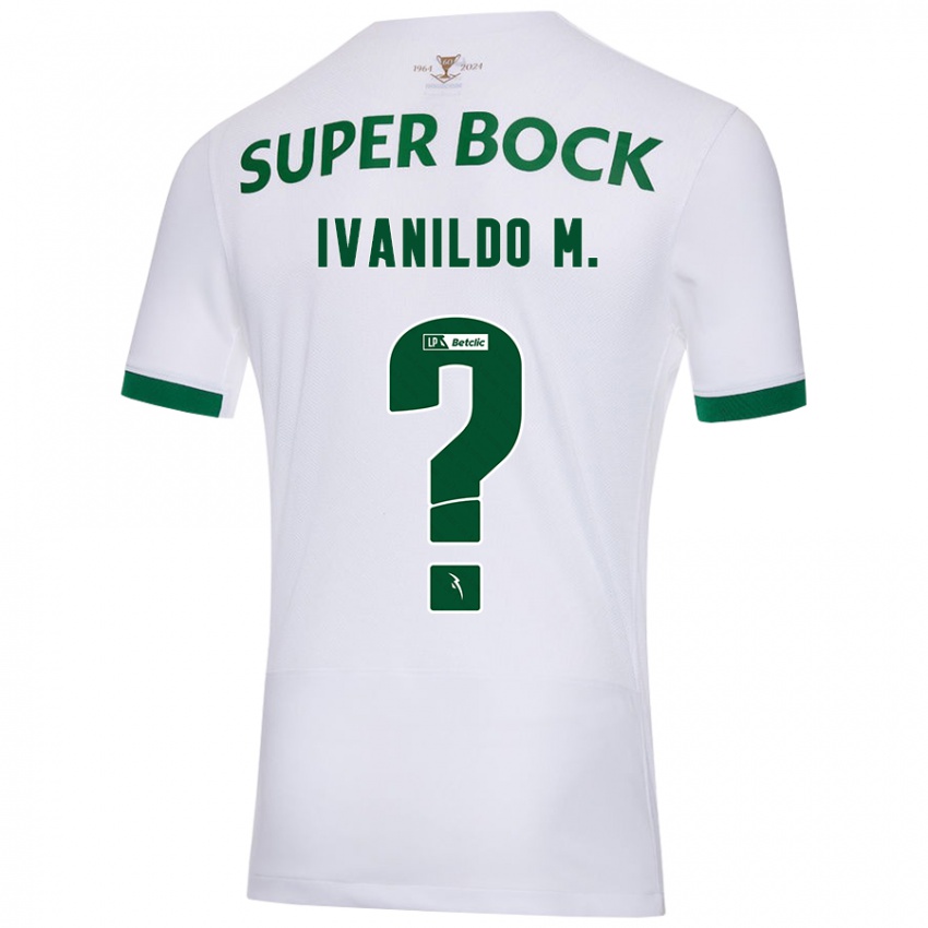 Niño Camiseta Ivanildo Mendes #0 Blanco Verde 2ª Equipación 2024/25 La Camisa Chile