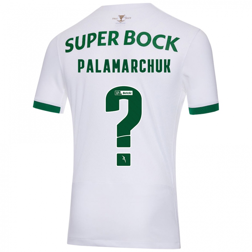 Niño Camiseta Cristiano Vitaly Palamarchuk #0 Blanco Verde 2ª Equipación 2024/25 La Camisa Chile