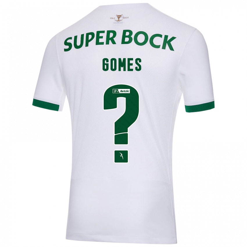 Niño Camiseta Frederico Gomes #0 Blanco Verde 2ª Equipación 2024/25 La Camisa Chile