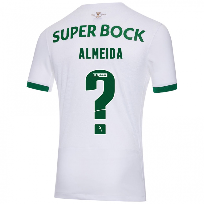 Niño Camiseta Miguel Almeida #0 Blanco Verde 2ª Equipación 2024/25 La Camisa Chile