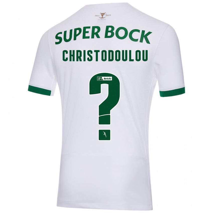 Niño Camiseta Argyris Christodoulou #0 Blanco Verde 2ª Equipación 2024/25 La Camisa Chile