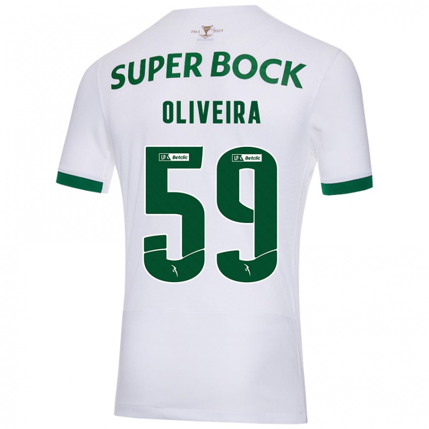 Niño Camiseta Kauã Oliveira #59 Blanco Verde 2ª Equipación 2024/25 La Camisa Chile