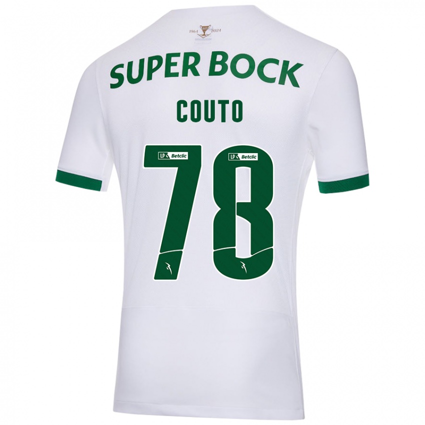 Niño Camiseta Mauro Couto #78 Blanco Verde 2ª Equipación 2024/25 La Camisa Chile