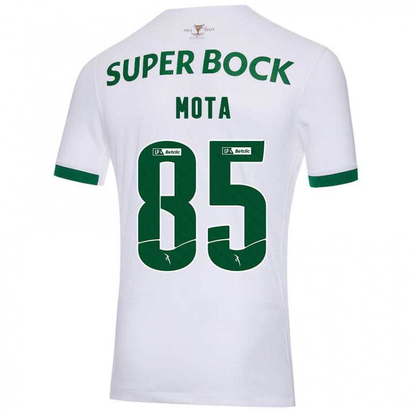 Niño Camiseta Rafael Mota #85 Blanco Verde 2ª Equipación 2024/25 La Camisa Chile