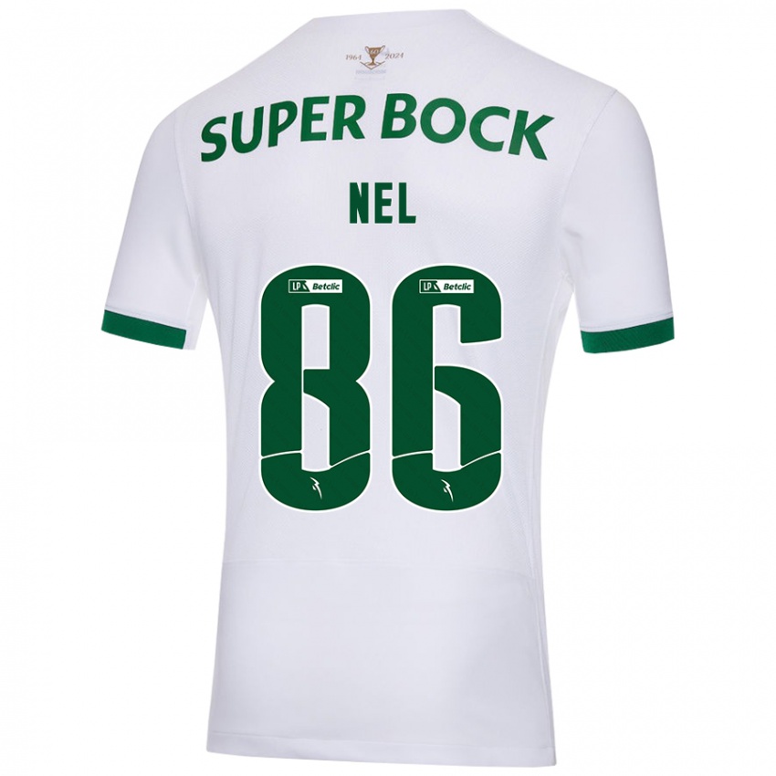 Niño Camiseta Rafael Nel #86 Blanco Verde 2ª Equipación 2024/25 La Camisa Chile