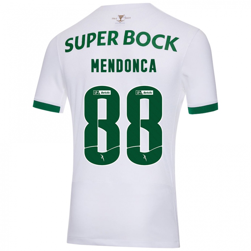 Niño Camiseta Manuel Mendonça #88 Blanco Verde 2ª Equipación 2024/25 La Camisa Chile