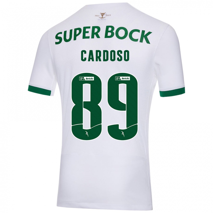 Niño Camiseta Nilton Cardoso #89 Blanco Verde 2ª Equipación 2024/25 La Camisa Chile