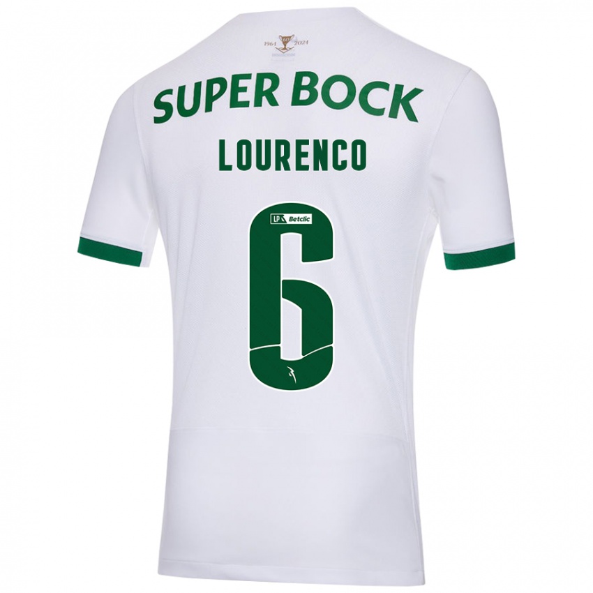 Niño Camiseta Bruna Lourenço Urbano Costa #6 Blanco Verde 2ª Equipación 2024/25 La Camisa Chile