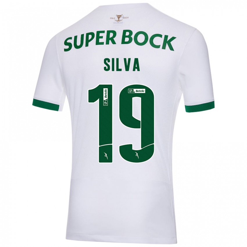 Niño Camiseta Diana Silva #19 Blanco Verde 2ª Equipación 2024/25 La Camisa Chile