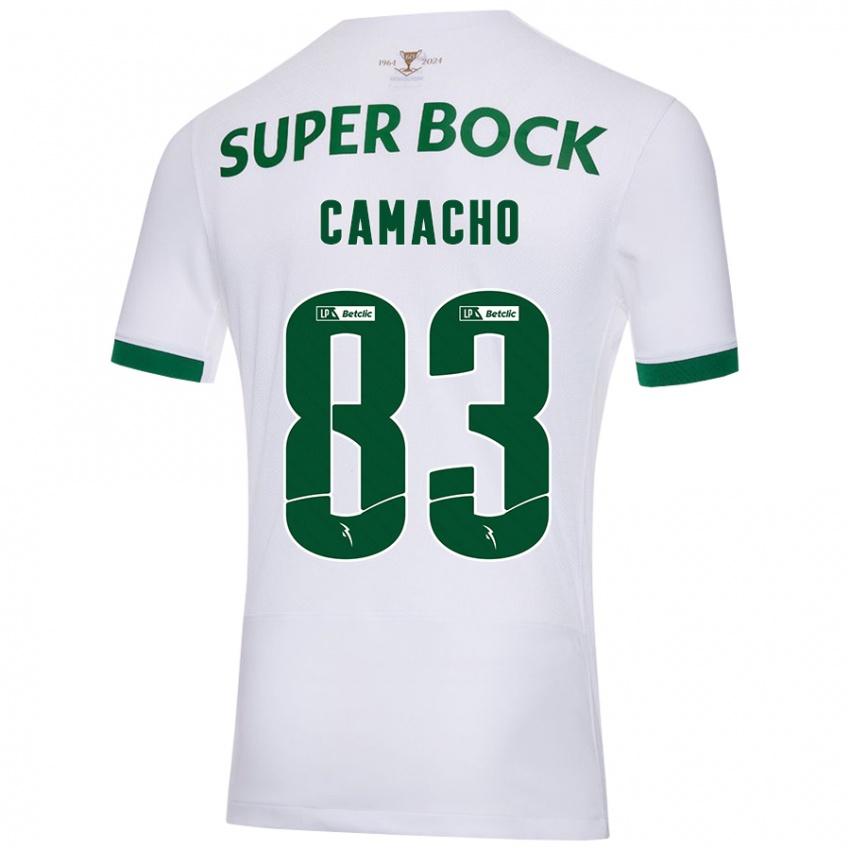 Niño Camiseta Rafael Camacho #83 Blanco Verde 2ª Equipación 2024/25 La Camisa Chile