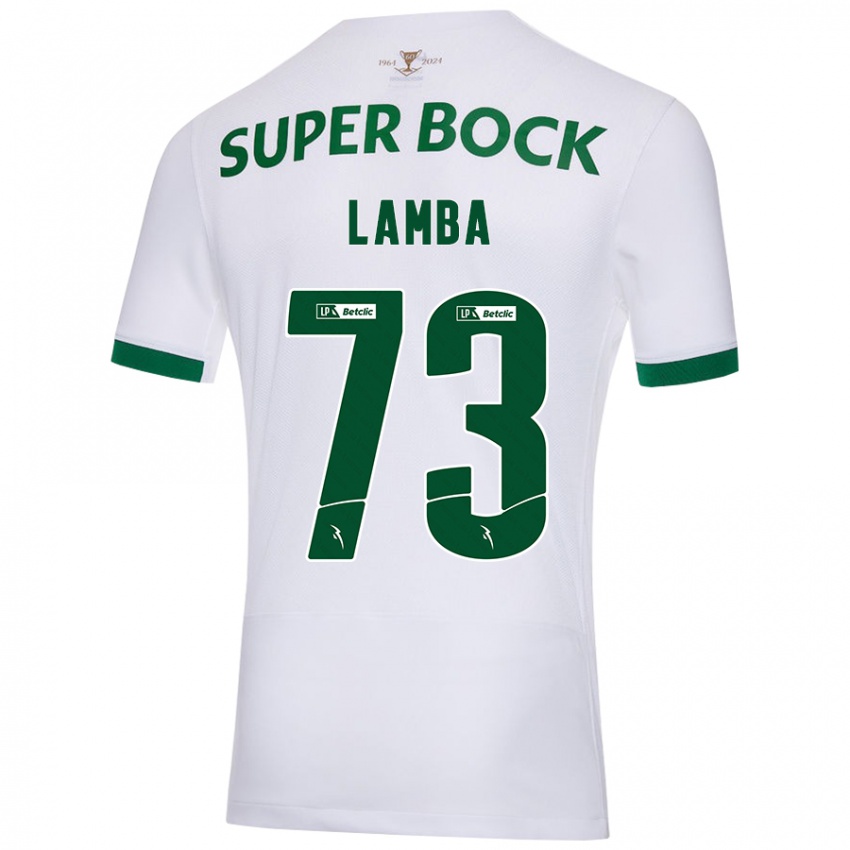 Niño Camiseta Chico Lamba #73 Blanco Verde 2ª Equipación 2024/25 La Camisa Chile