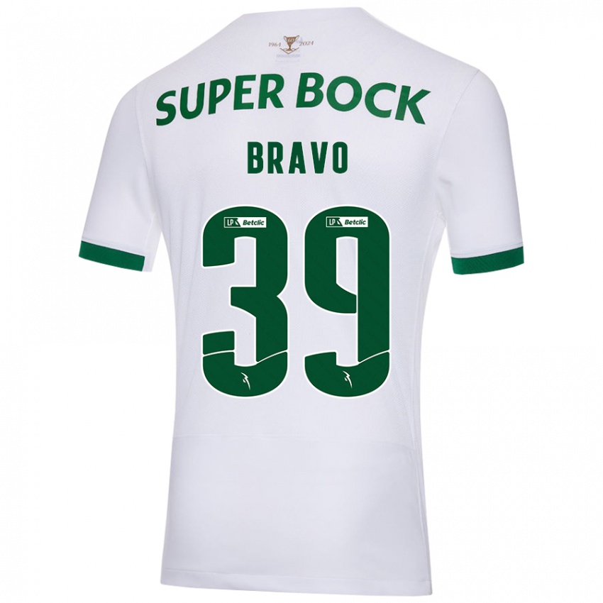 Niño Camiseta Bravo #39 Blanco Verde 2ª Equipación 2024/25 La Camisa Chile