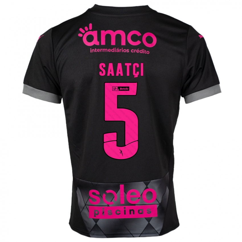 Niño Camiseta Serdar Saatçı #5 Negro Rosa 2ª Equipación 2024/25 La Camisa Chile