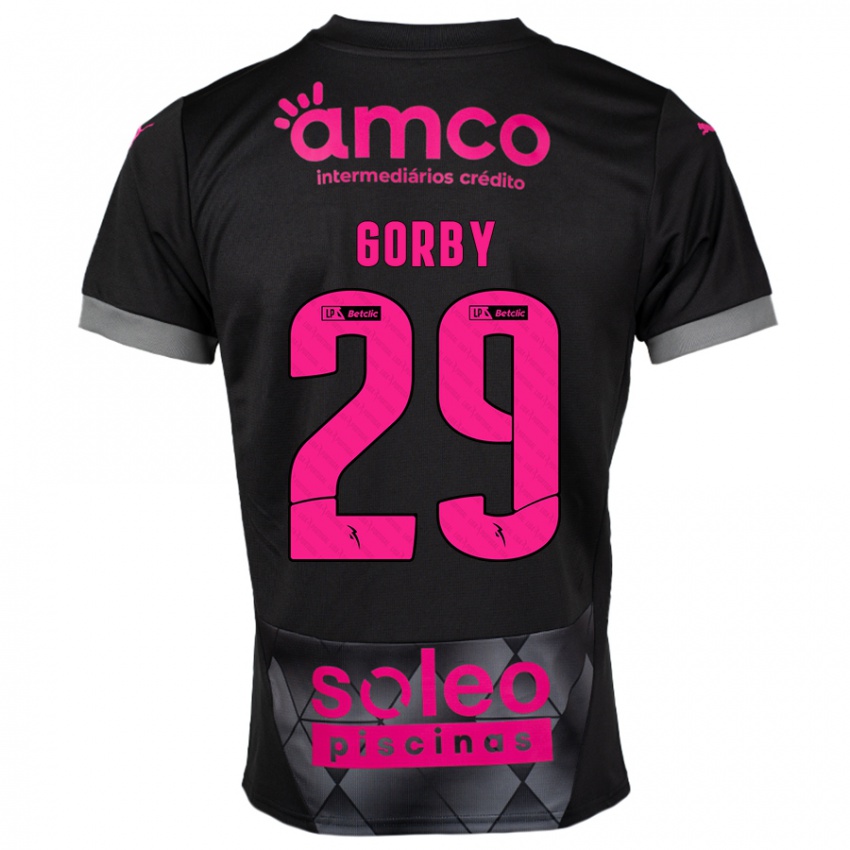 Niño Camiseta Gorby #29 Negro Rosa 2ª Equipación 2024/25 La Camisa Chile