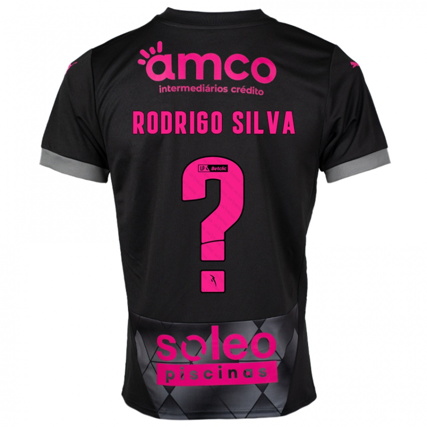 Niño Camiseta Rodrigo Silva #0 Negro Rosa 2ª Equipación 2024/25 La Camisa Chile