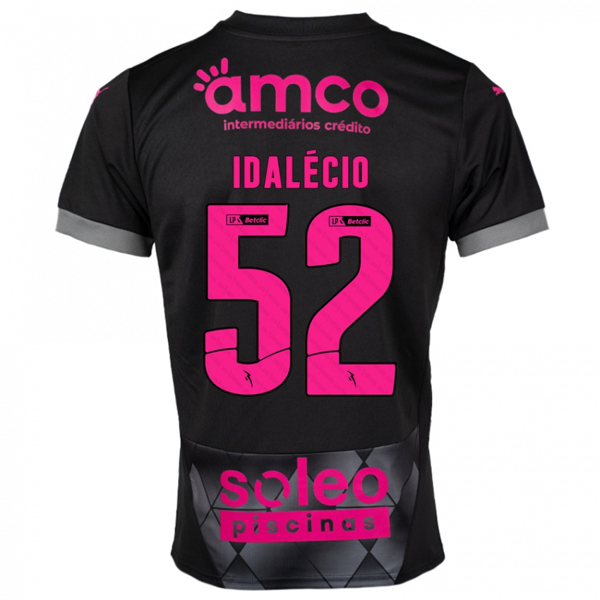 Niño Camiseta Idalécio #52 Negro Rosa 2ª Equipación 2024/25 La Camisa Chile