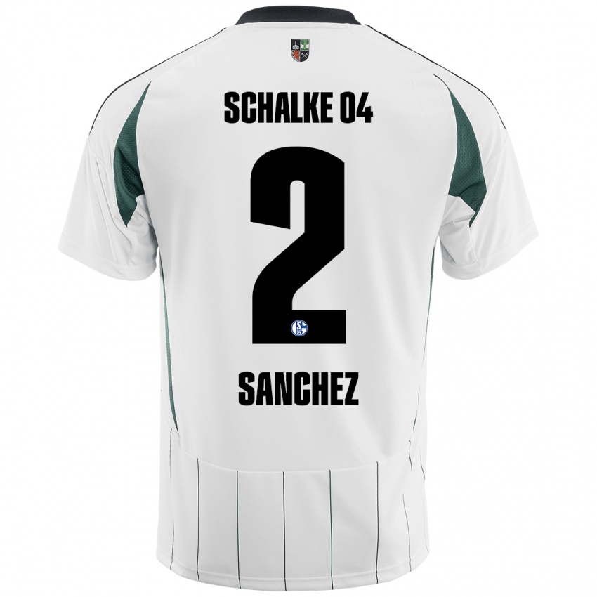 Niño Camiseta Felipe Sánchez #2 Blanco Verde 2ª Equipación 2024/25 La Camisa Chile