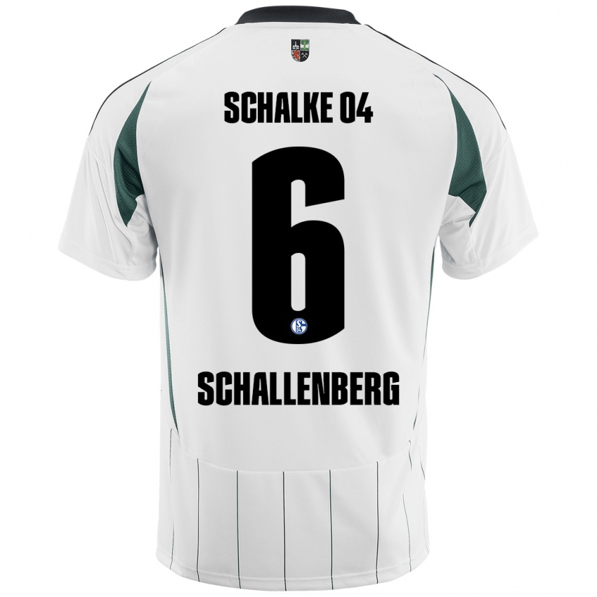 Niño Camiseta Ron Schallenberg #6 Blanco Verde 2ª Equipación 2024/25 La Camisa Chile