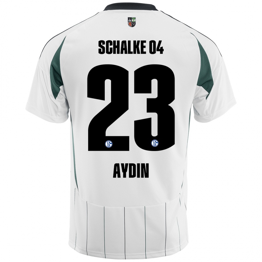 Niño Camiseta Mehmet Aydın #23 Blanco Verde 2ª Equipación 2024/25 La Camisa Chile