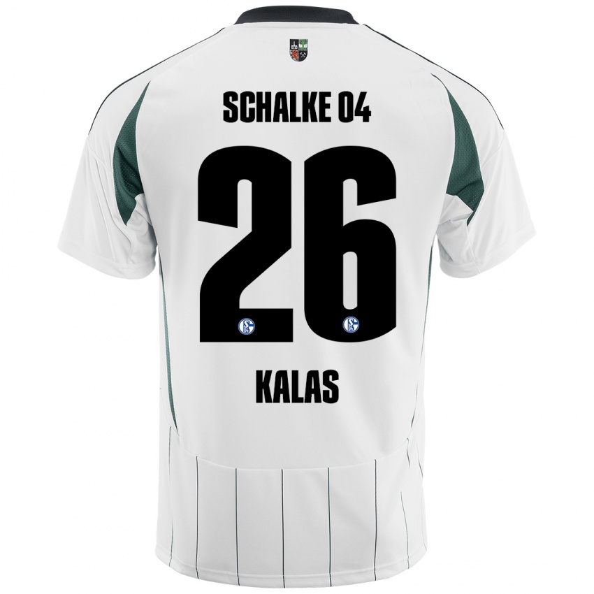 Niño Camiseta Tomas Kalas #26 Blanco Verde 2ª Equipación 2024/25 La Camisa Chile