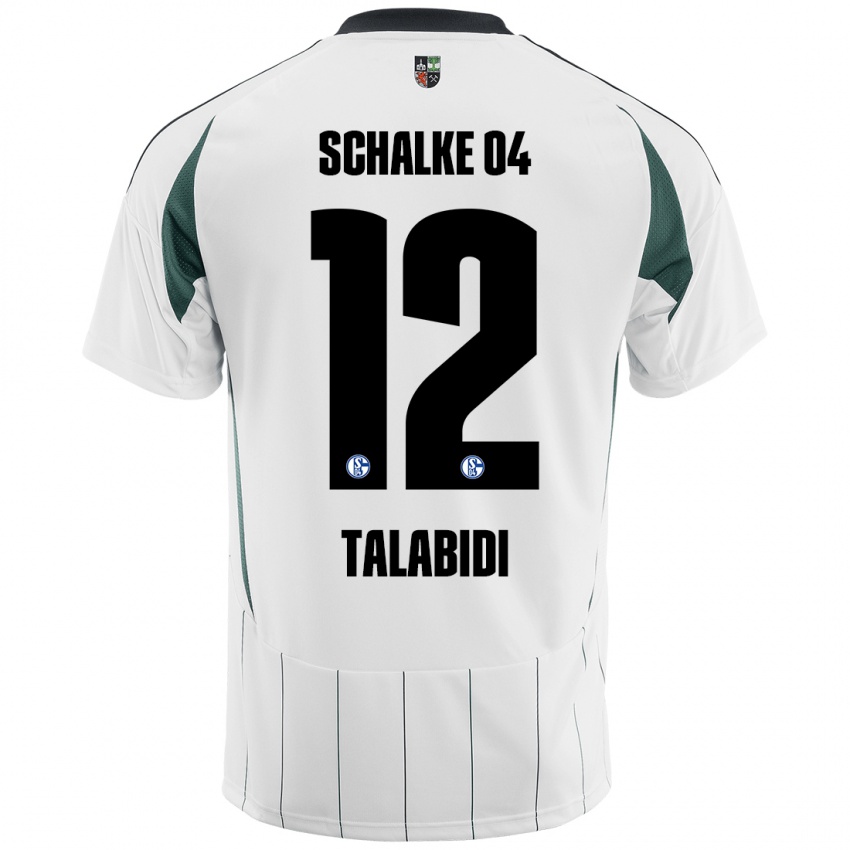 Niño Camiseta Malik Talabidi #12 Blanco Verde 2ª Equipación 2024/25 La Camisa Chile