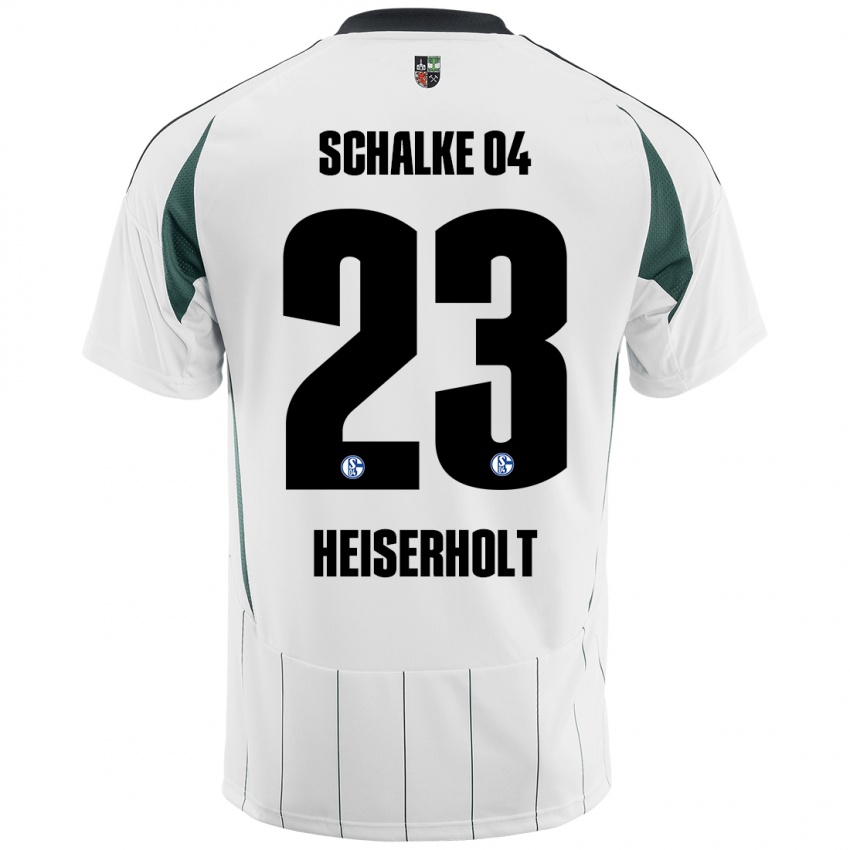 Niño Camiseta Finn Heiserholt #23 Blanco Verde 2ª Equipación 2024/25 La Camisa Chile