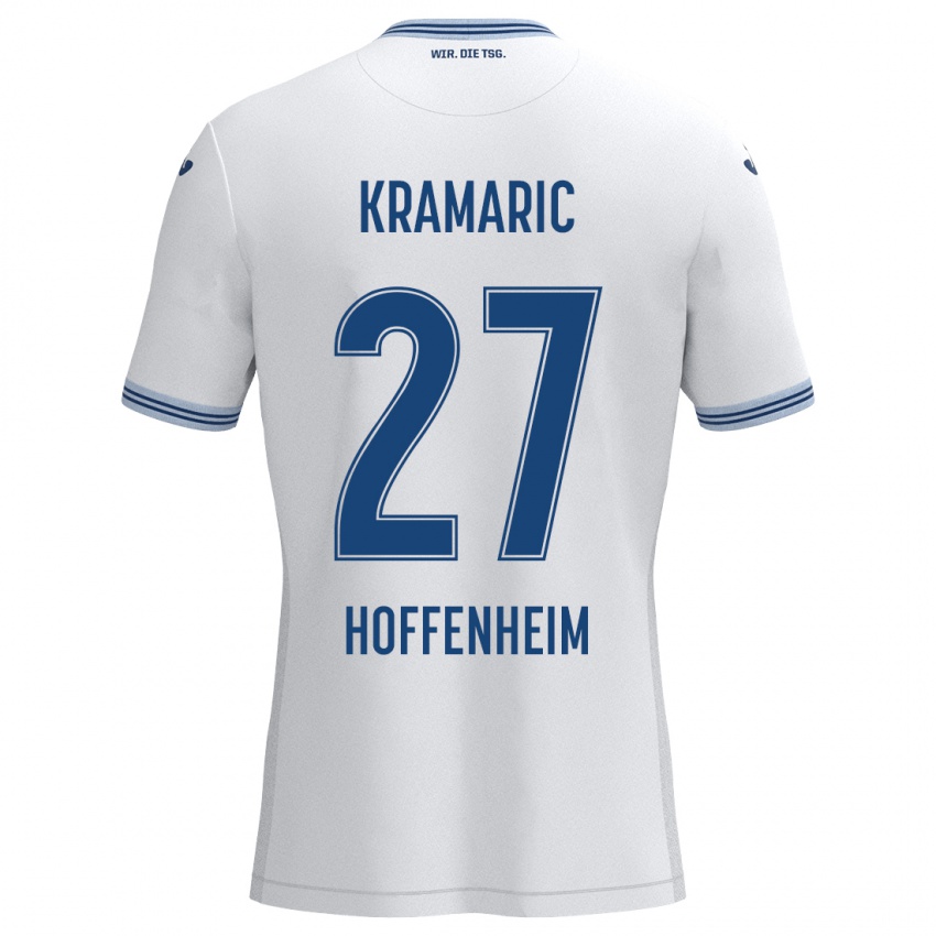 Niño Camiseta Andrej Kramaric #27 Blanco Azul 2ª Equipación 2024/25 La Camisa Chile