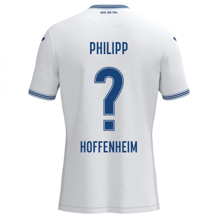 Niño Camiseta Tim Philipp #0 Blanco Azul 2ª Equipación 2024/25 La Camisa Chile