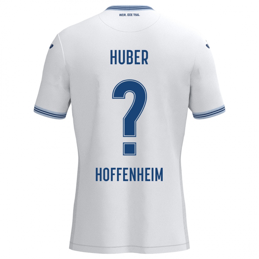 Niño Camiseta Benedikt Huber #0 Blanco Azul 2ª Equipación 2024/25 La Camisa Chile