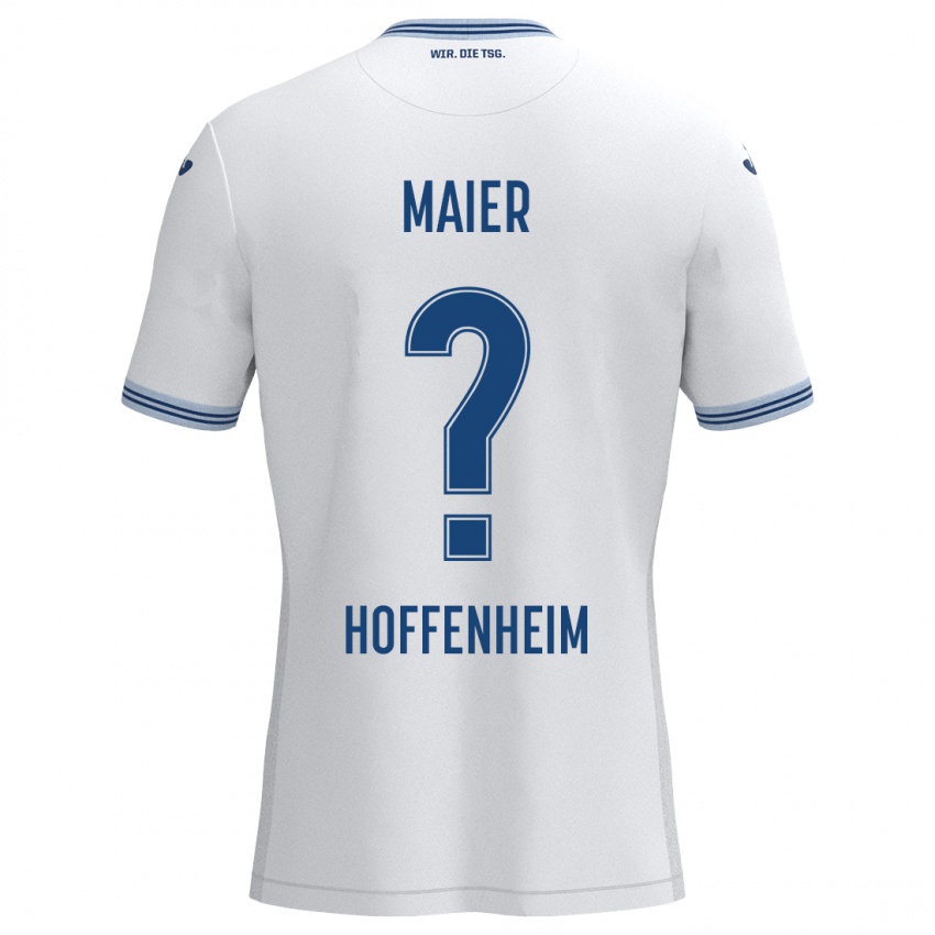 Niño Camiseta Marcello Maier #0 Blanco Azul 2ª Equipación 2024/25 La Camisa Chile