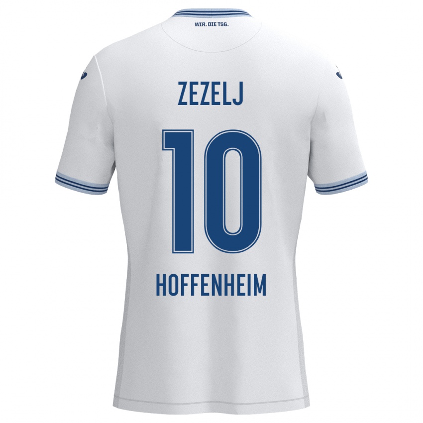 Niño Camiseta Neno Zezelj #10 Blanco Azul 2ª Equipación 2024/25 La Camisa Chile