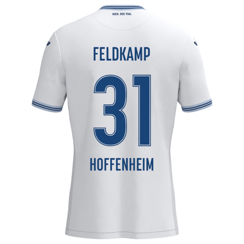 Niño Camiseta Jana Feldkamp #31 Blanco Azul 2ª Equipación 2024/25 La Camisa Chile